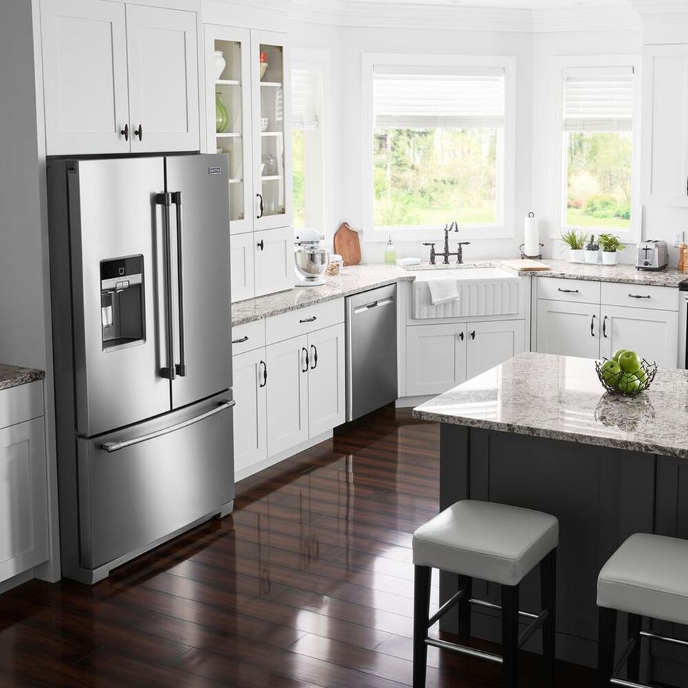 Maytag 26.8 Cu. Ft. 36" Wide French Door Refrigerator in Fingerprint