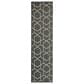 Nourison Horizon HOZ01 Charcoal 2"2" x 8" Indoor/Outdoor Runner, , large