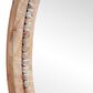 Maple and Jade 36" Bohemian Wall Mirror with Beaded Frame in Distressed Light Brown and White, , large