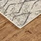 Feizy 3872F Kano Ivory / Gray 2"2" x 3" Area Rug, , large