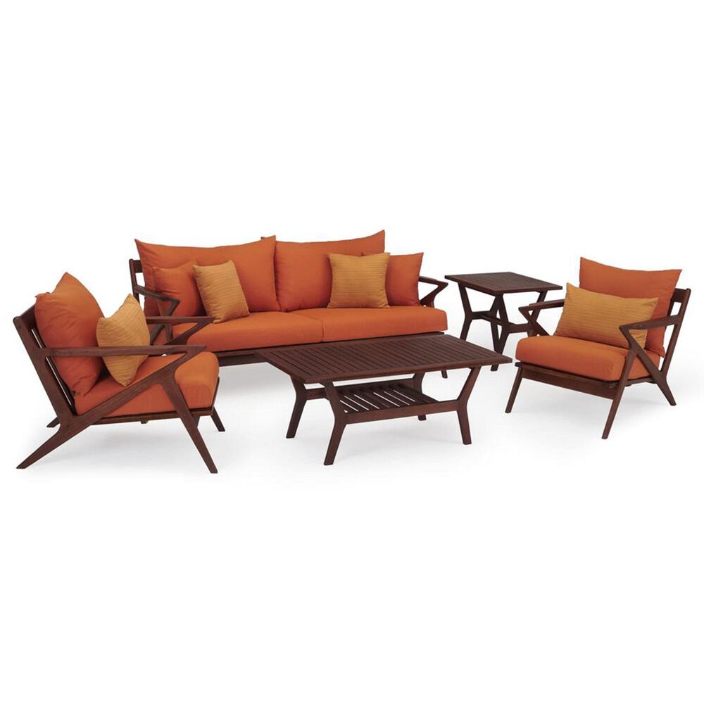 RST Brands Vaughn 5-Piece Patio Seating Set in Tikka Orange, , large