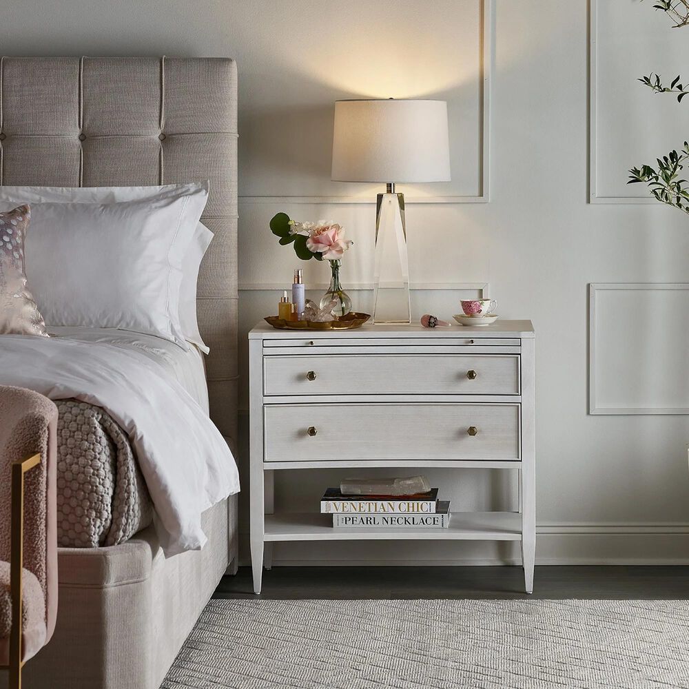 Furniture Worldwide Love Joy Bliss Chelsea Nightstand in Alabaster, , large