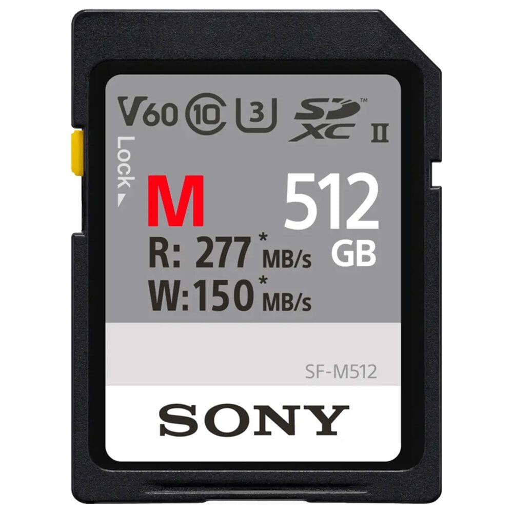 Sony 512GB SF-M Series UHS-II SDXC Memory Card in Black and Gray, , large