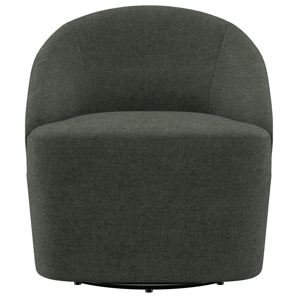 Coaster Leon Swivel Chair in Hunter Green, , large