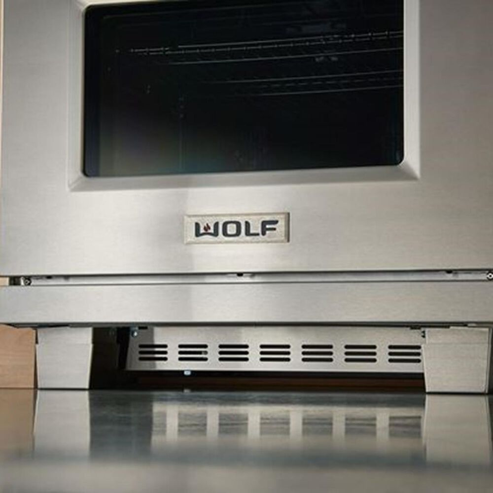 Wolf 30" Dual Fuel Range Kick Plate in Stainless Steel, , large