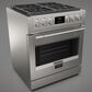Fulgor Milano Sofia 3.6 Cu. Ft. 30" Professional Dual Fuel Range in Stainless Steel, , large