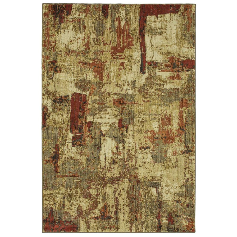 Karastan Elements Treviso 91420 8" x 11" Gold Area Rug, , large
