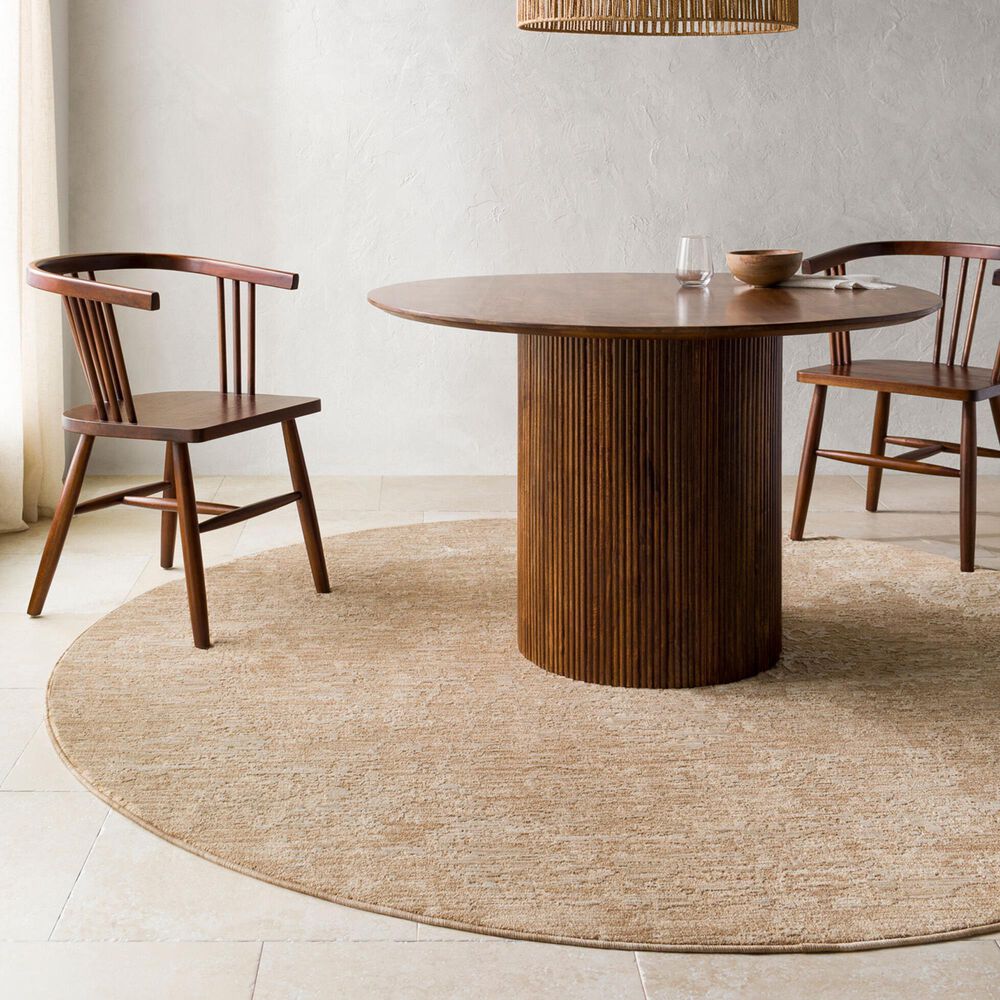Surya Masterpiece MPC-2300 Beige, Tan and Medium Brown 5&#39;3&quot; Round Area Rug, , large