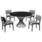 Blue River Cirque and Lima 5-Piece Round Dining Set in Black, , large