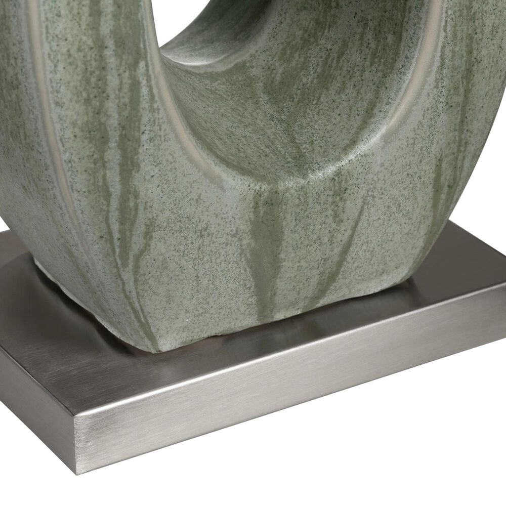 Crestview Collection Whitmore Table Lamp in Green and Nickel, , large