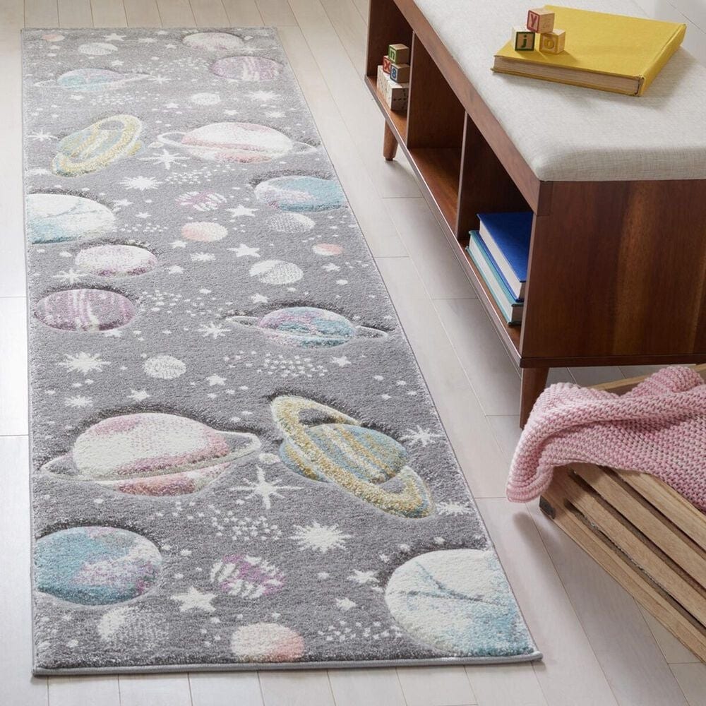 Safavieh Carousel 2&#39;3&quot; x 10&#39; Grey and Lavender Kids Runner, , large