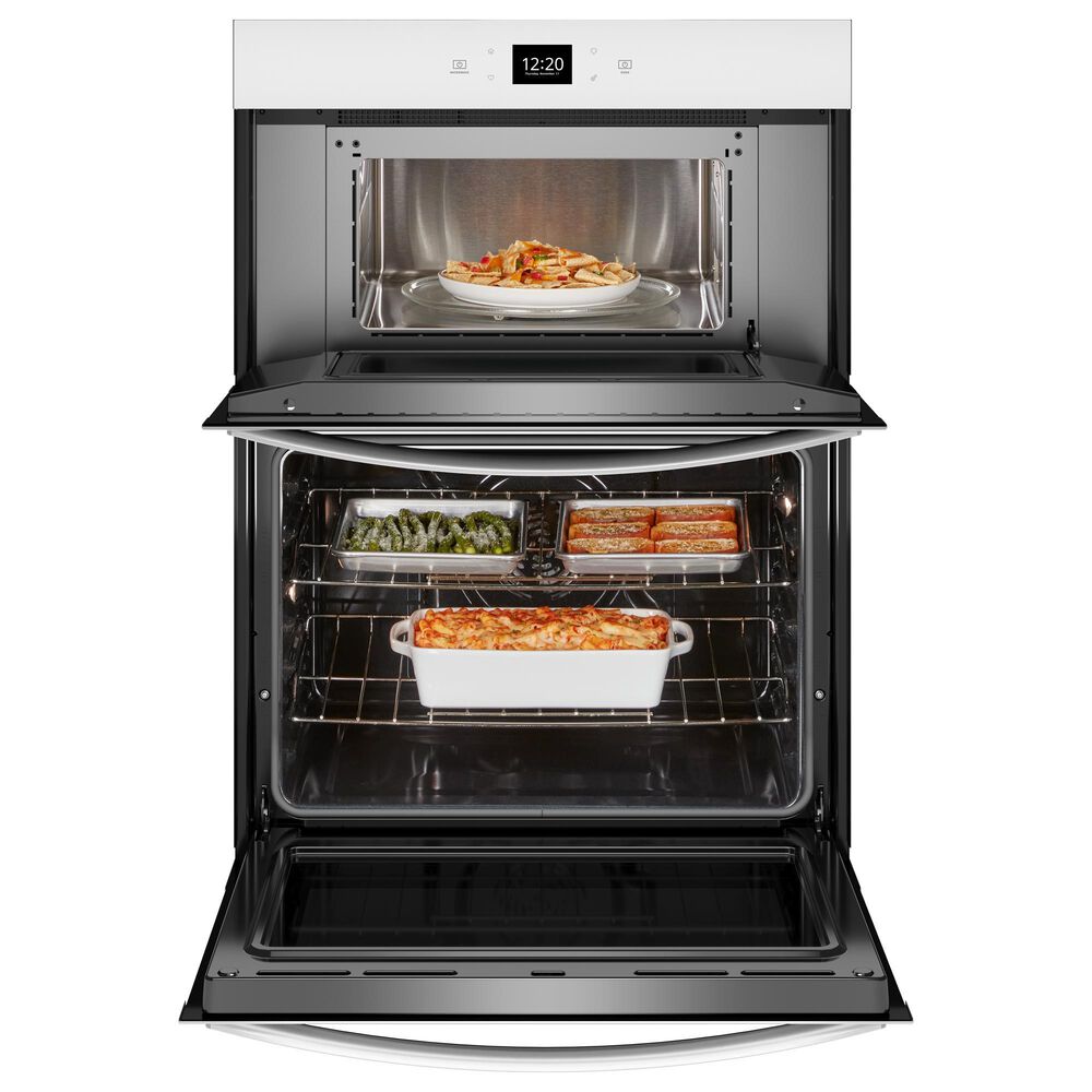 Whirlpool 27&quot; Self-Cleaning Convection Air Fry Convection Smart Microwave Wall Oven Combo in White, , large