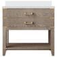Lexora Home Norwalk 36" Single Bathroom Vanity in Grey Oak with White Quartz Top and Rectangular Sink, , large
