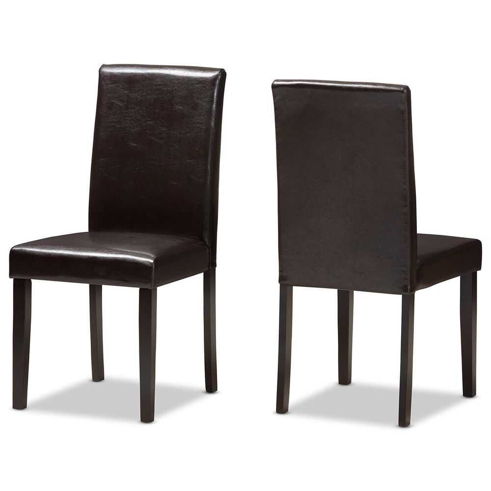 Baxton Studio Mia Side Chair in Dark Brown (Set of 2), , large