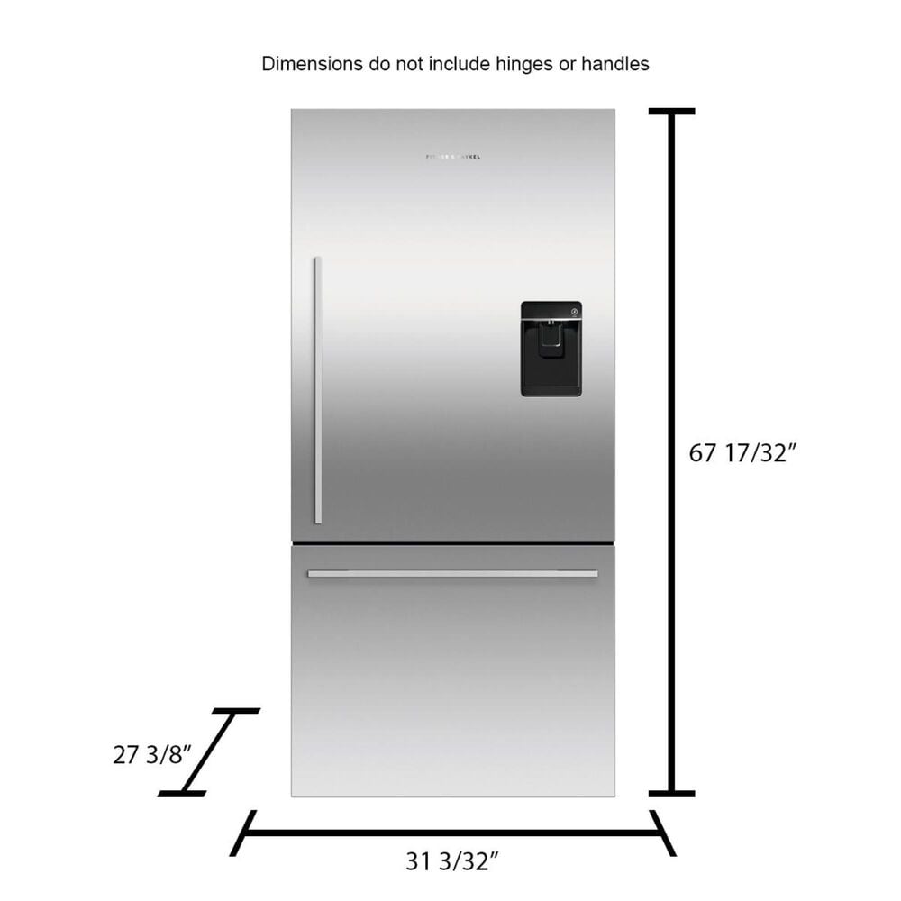 Fisher &amp; Paykel 17 Cu. Ft. ActiveSmart Counter Depth Bottom Freezer Refrigerator Right Hinge, , large
