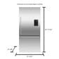 Fisher & Paykel 17 Cu. Ft. ActiveSmart Counter Depth Bottom Freezer Refrigerator Right Hinge, , large