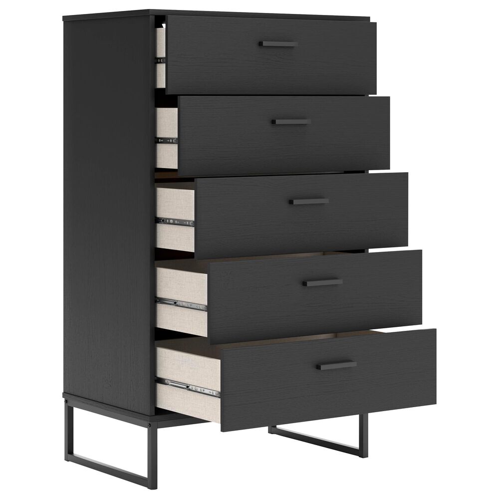 Ashley Socalle 4-Piece Queen Platform Bedroom Set in Black, , large