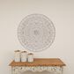 Maple and Jade 36" x 36" Flowers Wall Decor in Distressed White, , large