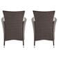Hearth and Haven Clementine Outdoor Dining Chair in Brown Multicolor (Set of 2), , large