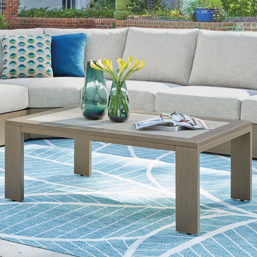 Ashley Kimpton Isle Patio Rectangular Coffee Table in Brown, , large