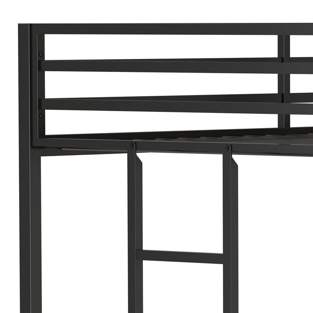 Hearth and Haven Adam Twin over Twin Bunk Bed in Black, , large