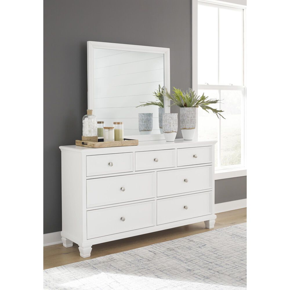 Ashley Fortman Dresser and Mirror in White, , large