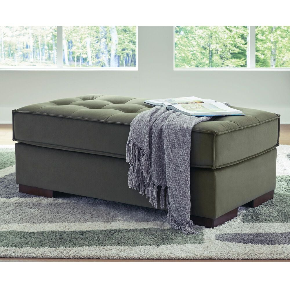 Ashley Caspian-Town Oversized Accent Ottoman in Olive, , large