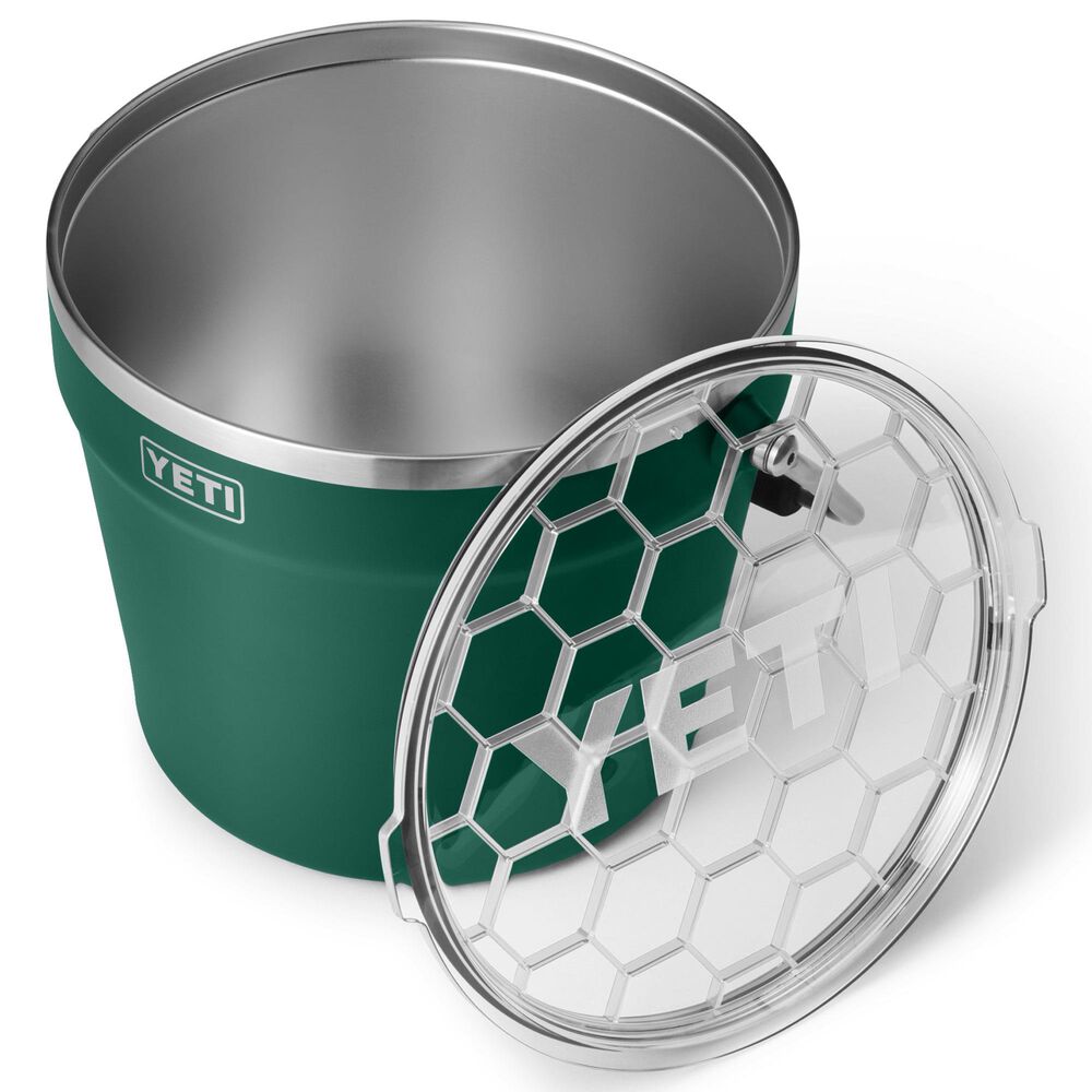 YETI Rambler Beverage Bucket with Lid in Black Forest Green, , large