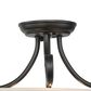 Vaxcel Babylon 3-Light Semi Flush Mount in Oil Burnished Bronze, , large