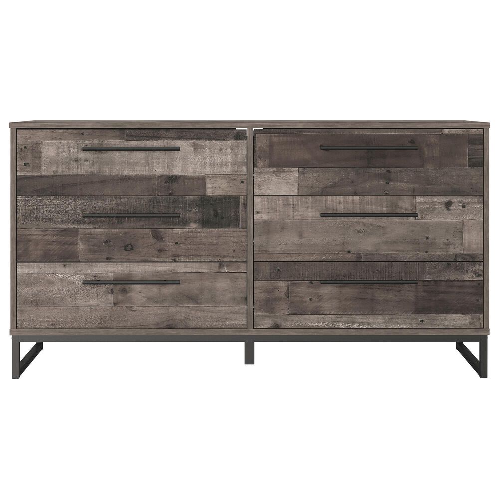 Ashley Neilsville 6-Drawer Dresser in Multi Gray and Dark Brown, , large