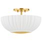 Mitzi Lighting Anne 2-Light Flush Mount in Aged Brass, , large