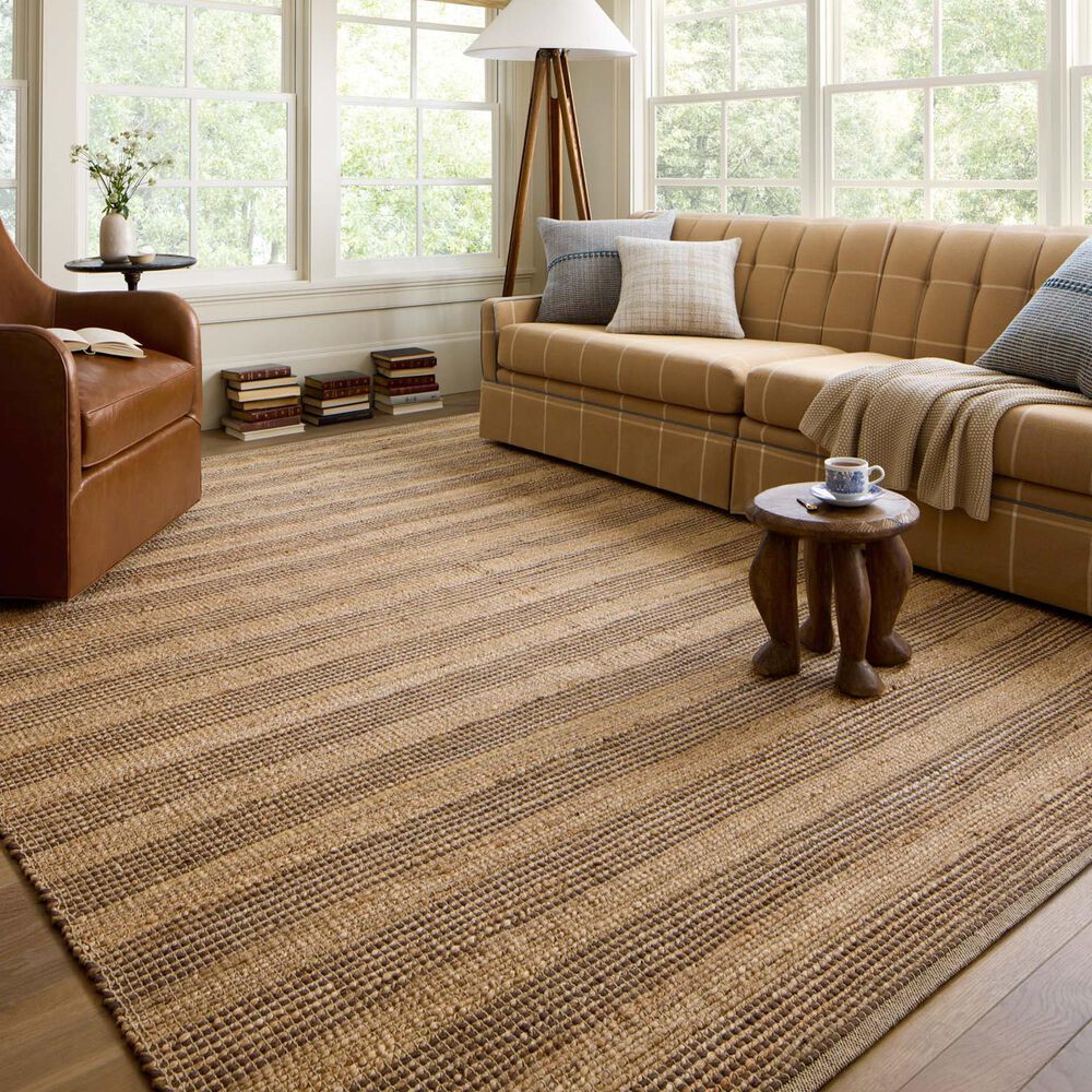Chris Loves Julia x Loloi Judy 3&#39;6&quot; x 5&#39;6&quot; Natural and Chocolate Area Rug, , large
