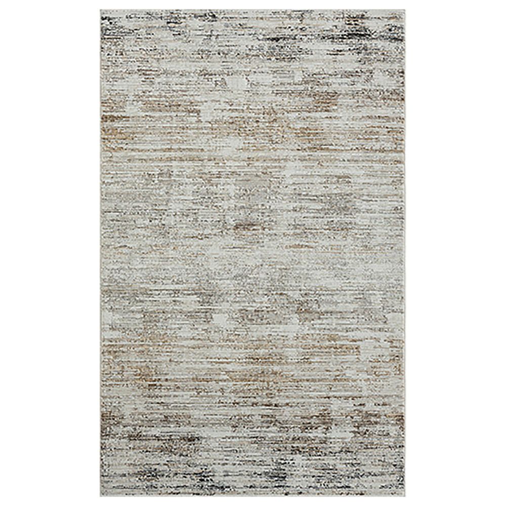L&R Resources Brisbane Striped Gray and Multicolor 7"9" x 9"9" Area Rug, , large