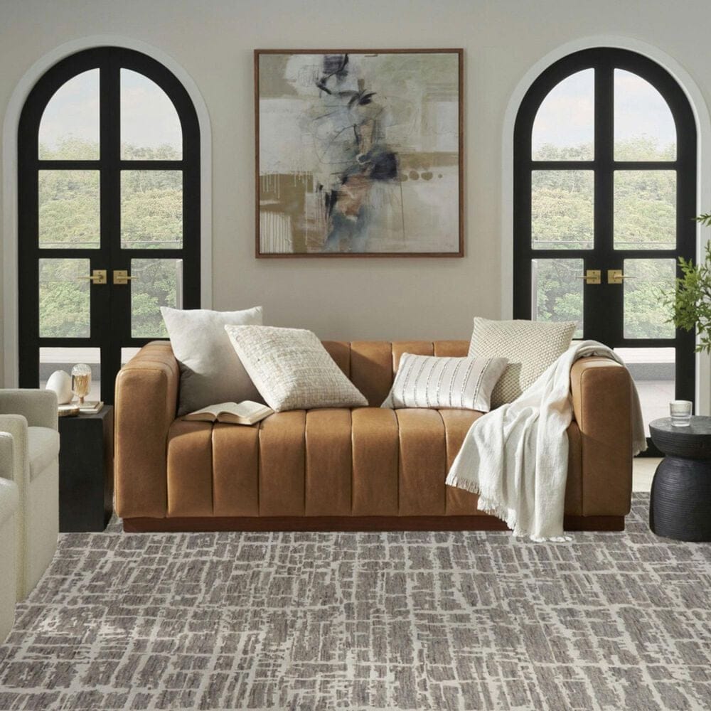 Nourison Luna 8&#39;6&quot; x 11&#39;6&quot; Grey and Silver Area Rug, , large