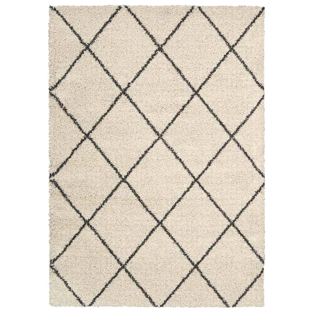 Nourison Brisbane BRI03 5" x 7" Ivory and Charcoal Area Rug, , large