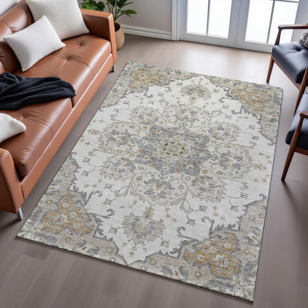Dalyn Rug Company Silk Road Ivory, Beige, Taupe, Gold, Gray and Copper 10&#39; x 14&#39; Area Rug, , large