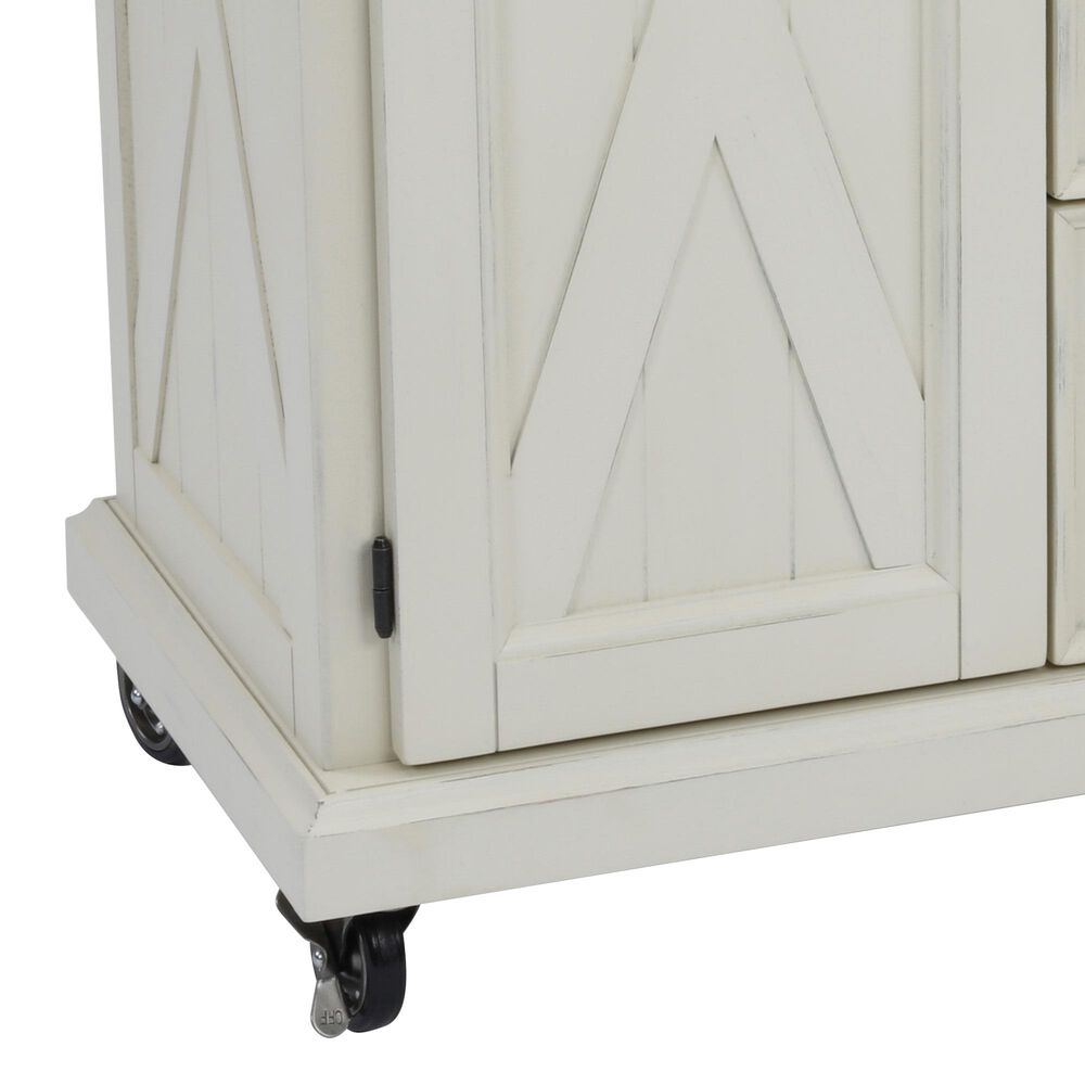 Homestyles Seaside Lodge Kitchen Cart in White, , large