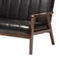 Baxton Studio Nikko Stationary Loveseat in Black, , large