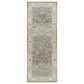 Surya Dresden Deep Teal, Dusty Sage, Taupe, Off-White, Light Gray, Olive and Mustard 2"7" x 7"3" Runner, , large