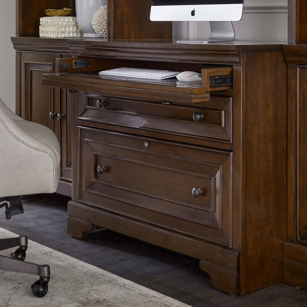 Riva Ridge Arlington Workstation Combo File in Classic Brown, , large