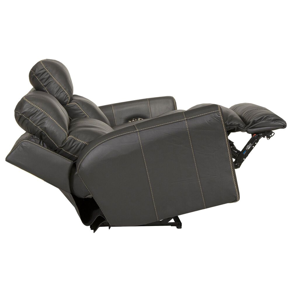 Catnapper Fredda Power Reclining Sofa with Power Headrest in Anthracite, , large