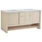 James Martin Vanities Marigot Single 72" Double Vanity in Sun-washed Oak with 3 cm Carrara White Marble Top, , large