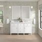 James Martin Vanities Lorelai 60" Double Vanity in Bright White with 3 cm White Zeus Quartz Top, , large
