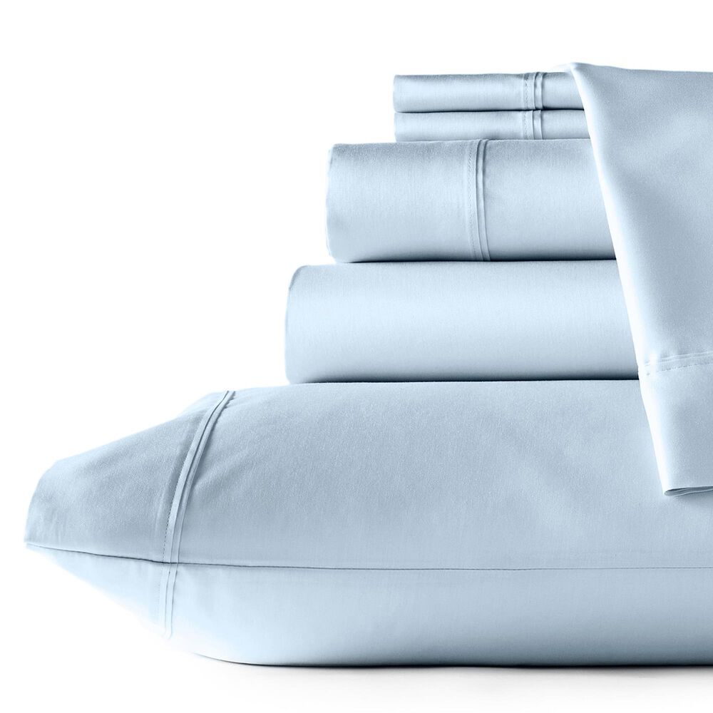 Sanders Collection Eucalyptus 6-Piece King Sheet Set in Powder Blue, , large