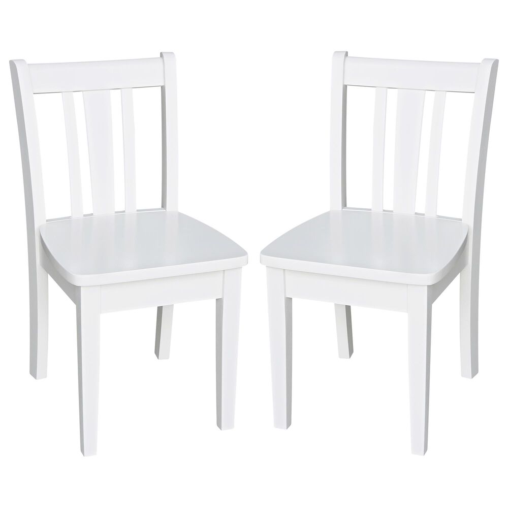 International Concepts San Remo Juvenile Chairs in White (Set of 2), , large