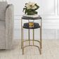 Uttermost Aztex 2-Piece Nesting Table Set in Antique Brass, , large