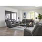 Homestretch Custom Comfort Power Wall-Saver Recliner in Galaxy Gray, , large