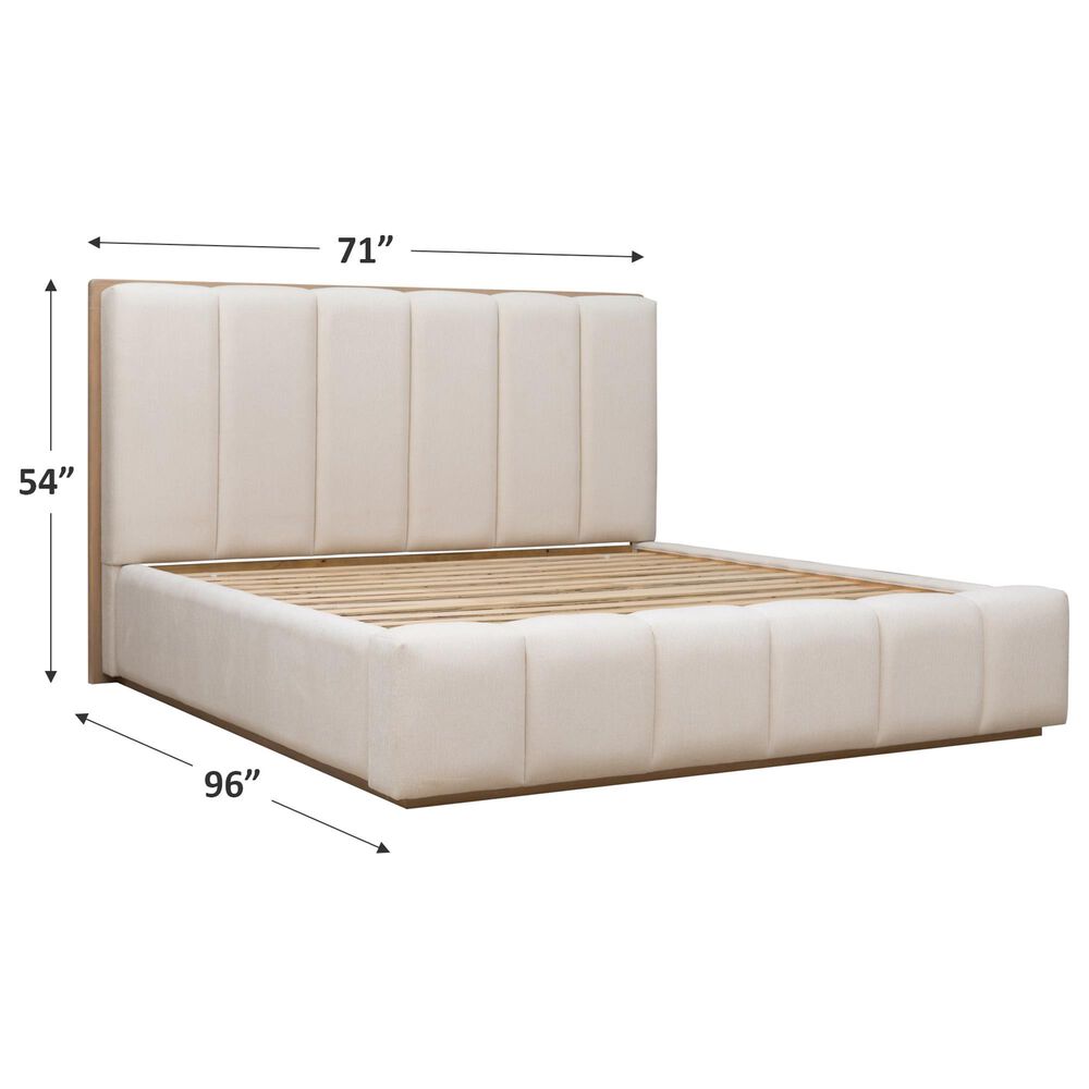 Urban Home Gardenia Queen Upholstered Bed in Chai, , large