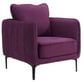 Mayberry Hill Rae Accent Chair in Lavish Purple Velvet, , large