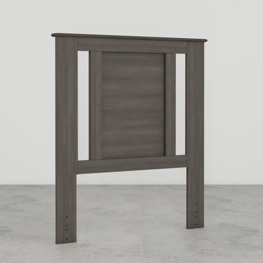 Lemoore Essential Twin Panel Headboard with Side Style in Storm Grey, , large